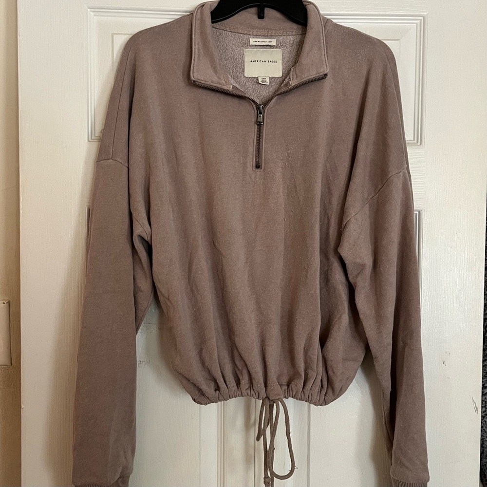 American Eagle Quarter Zip Sweatshirt